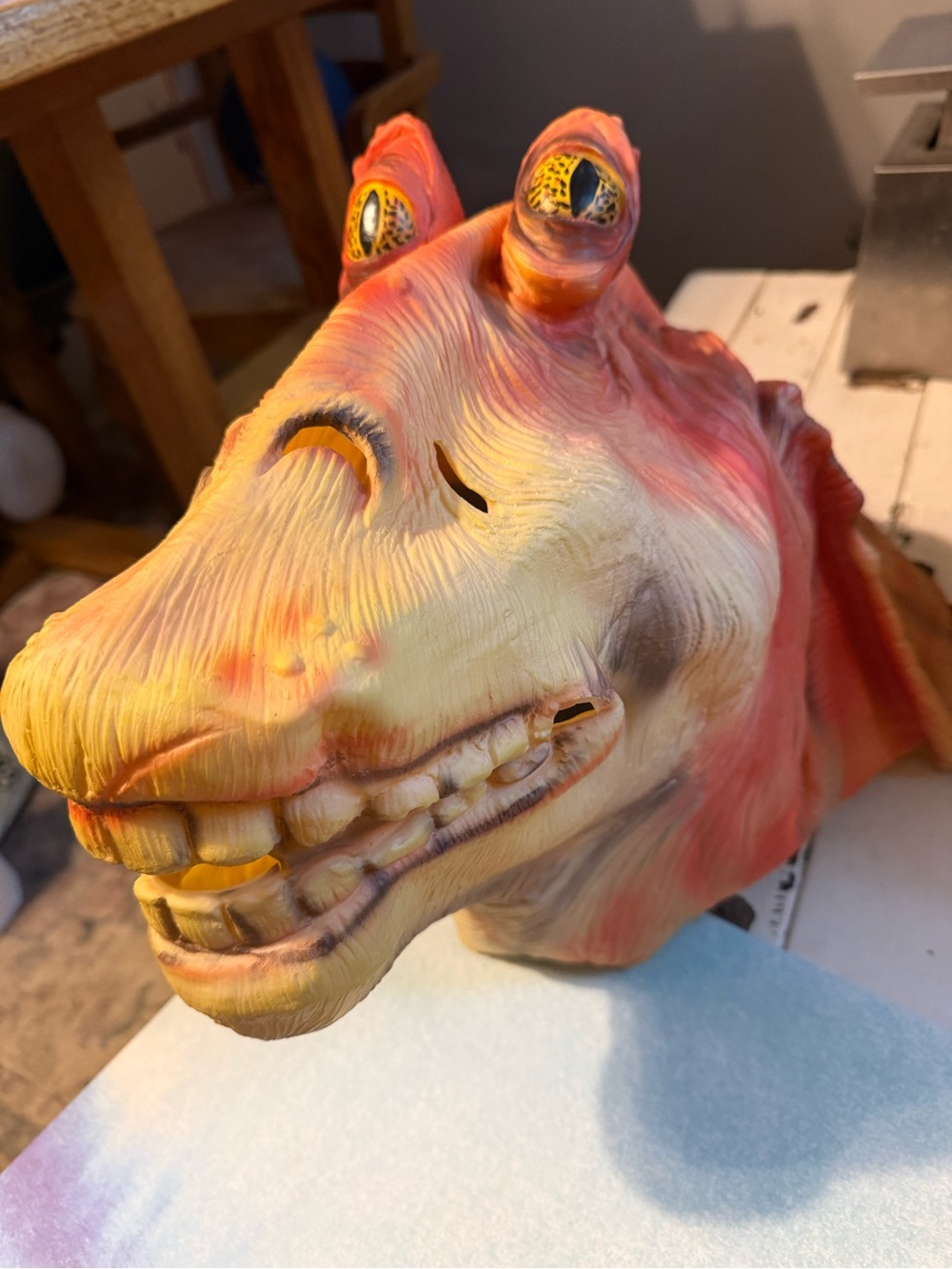 Lucasfilms Ltd Star Wars Jar Jar Binks Costume Mask Rubber PVC Episode 1 - VTG